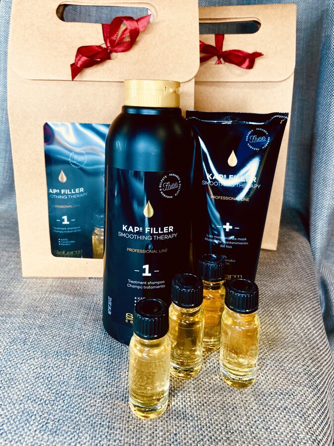 Kaps filler nogludinošs komplekts matu spīdumam un atjaunošanai. Image